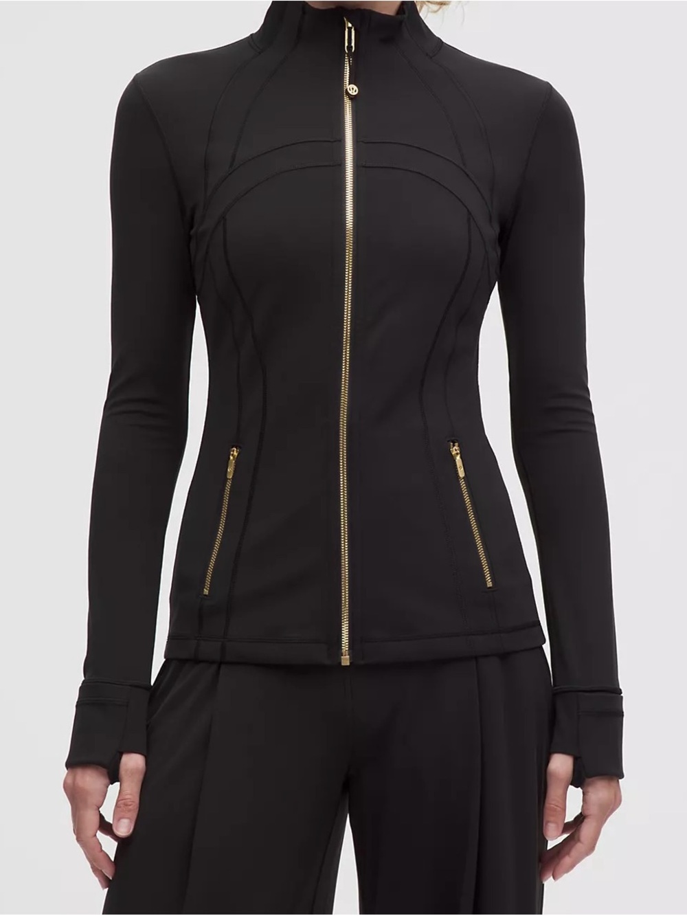 lululemon athletica Black Zip-Up Athletic Jacket